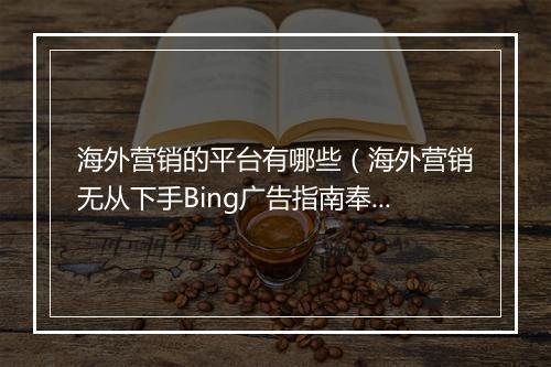 海外营销的平台有哪些（海外营销无从下手Bing广告指南奉上）
