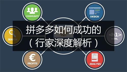 拼多多如何成功的（行家深度解析）