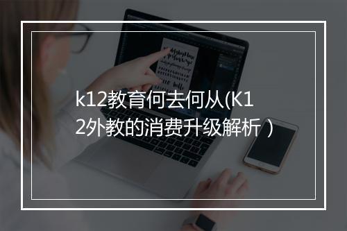 k12教育何去何从(K12外教的消费升级解析）