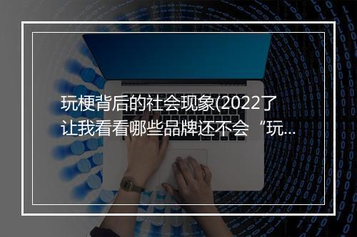 玩梗背后的社会现象(2022了让我看看哪些品牌还不会“玩梗”)