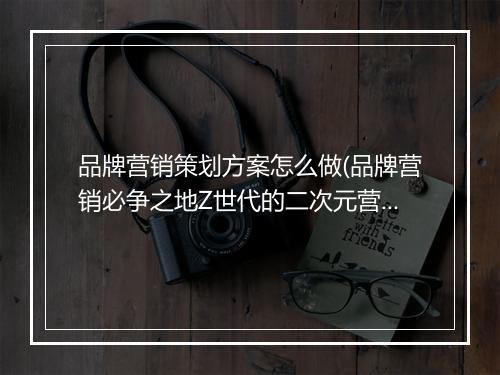 品牌营销策划方案怎么做(品牌营销必争之地Z世代的二次元营销)