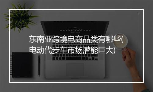 东南亚跨境电商品类有哪些(电动代步车市场潜能巨大)