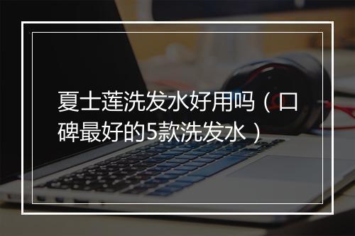 夏士莲洗发水好用吗（口碑最好的5款洗发水）