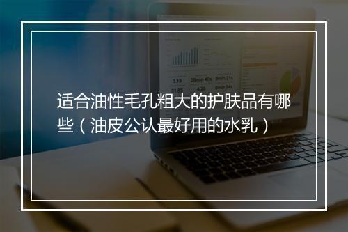 适合油性毛孔粗大的护肤品有哪些（油皮公认最好用的水乳）