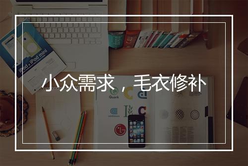 小众需求，毛衣修补