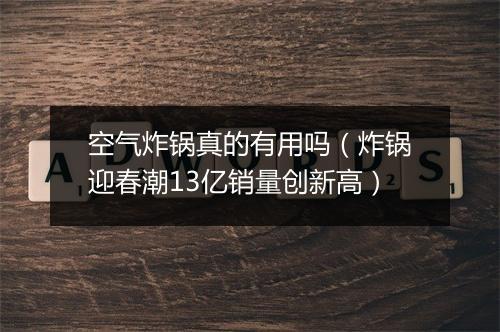 空气炸锅真的有用吗（炸锅迎春潮13亿销量创新高）