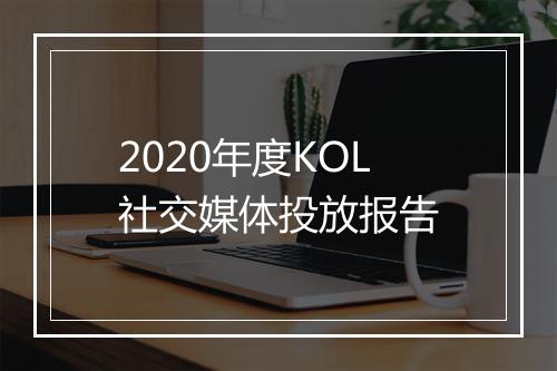 2020年度KOL社交媒体投放报告