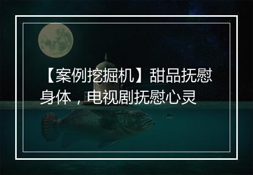 【案例挖掘机】甜品抚慰身体，电视剧抚慰心灵