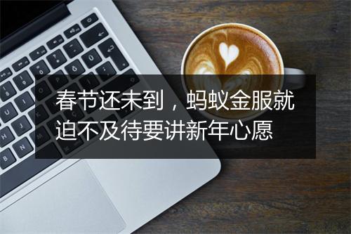 春节还未到，蚂蚁金服就迫不及待要讲新年心愿