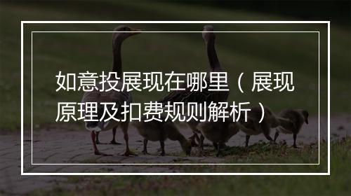 如意投展现在哪里（展现原理及扣费规则解析）