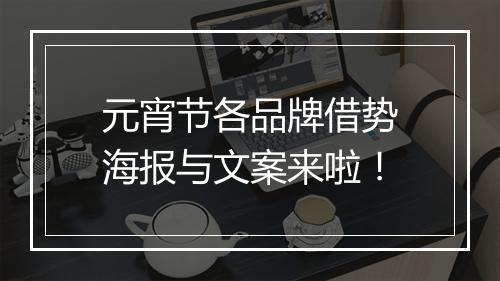 元宵节各品牌借势海报与文案来啦！