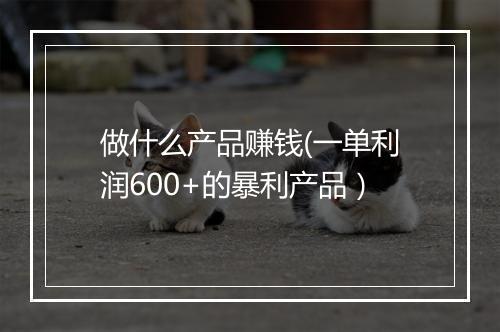 做什么产品赚钱(一单利润600+的暴利产品）