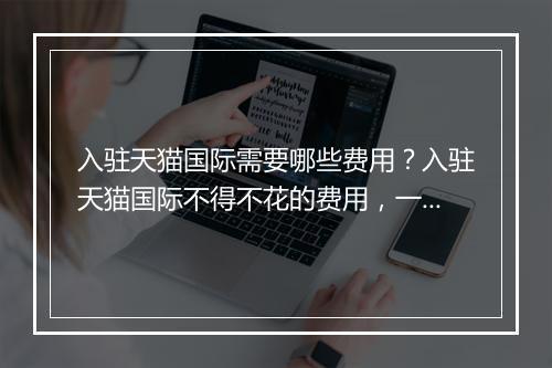 入驻天猫国际需要哪些费用？入驻天猫国际不得不花的费用，一文了解