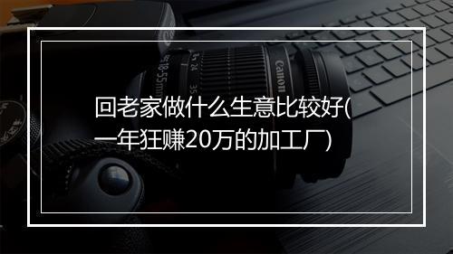 回老家做什么生意比较好( 一年狂赚20万的加工厂)