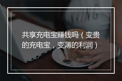 共享充电宝赚钱吗（变贵的充电宝，变薄的利润）