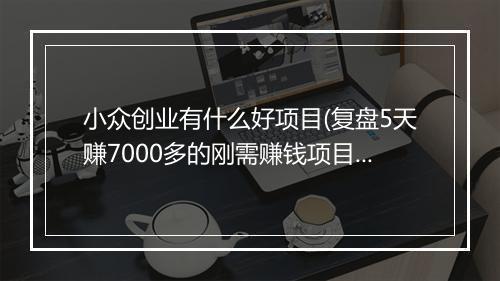 小众创业有什么好项目(复盘5天赚7000多的刚需赚钱项目)