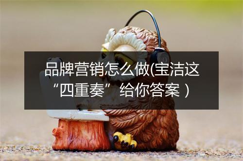 品牌营销怎么做(宝洁这“四重奏”给你答案）