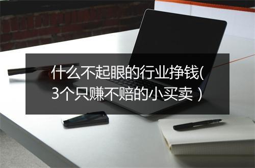 什么不起眼的行业挣钱(3个只赚不赔的小买卖）