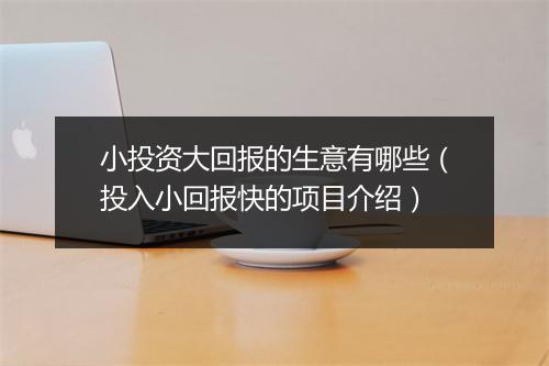 小投资大回报的生意有哪些（投入小回报快的项目介绍）