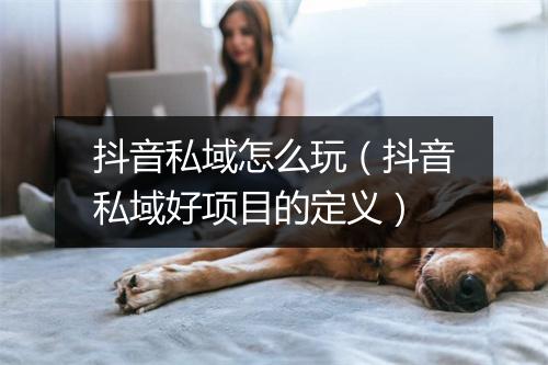 抖音私域怎么玩（抖音私域好项目的定义）