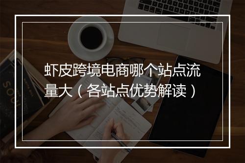 虾皮跨境电商哪个站点流量大（各站点优势解读）