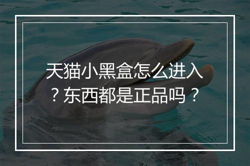 天猫小黑盒怎么进入？东西都是正品吗？