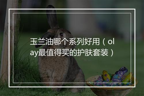 玉兰油哪个系列好用（olay最值得买的护肤套装）