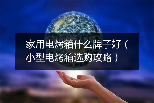 家用电烤箱什么牌子好（小型电烤箱选购攻略）