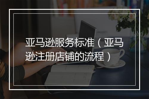 亚马逊服务标准（亚马逊注册店铺的流程）