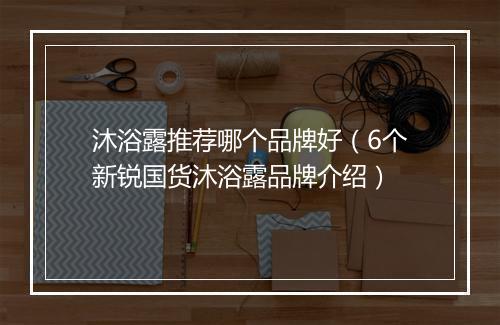 沐浴露推荐哪个品牌好（6个新锐国货沐浴露品牌介绍）