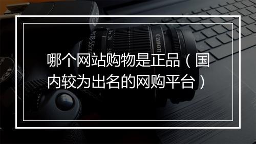 哪个网站购物是正品（国内较为出名的网购平台）