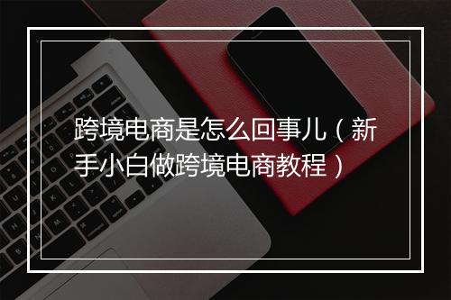 跨境电商是怎么回事儿（新手小白做跨境电商教程）