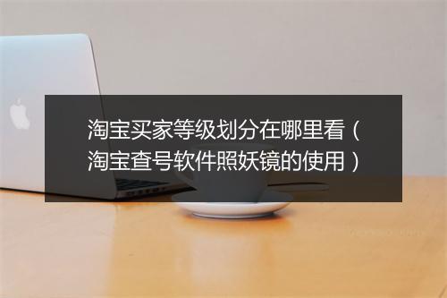 淘宝买家等级划分在哪里看（淘宝查号软件照妖镜的使用）