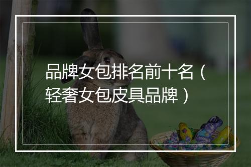 品牌女包排名前十名（轻奢女包皮具品牌）