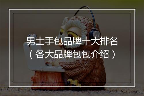 男士手包品牌十大排名（各大品牌包包介绍）