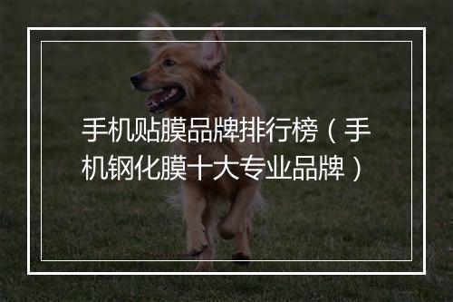 手机贴膜品牌排行榜（手机钢化膜十大专业品牌）