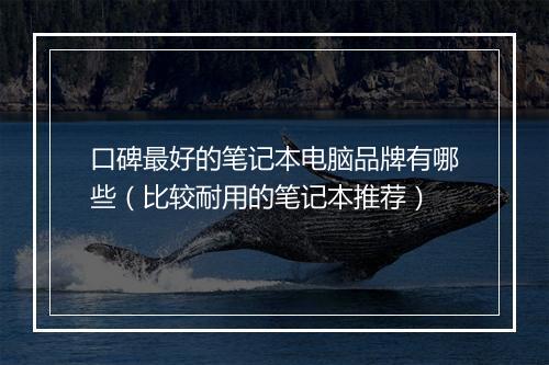 口碑最好的笔记本电脑品牌有哪些（比较耐用的笔记本推荐）