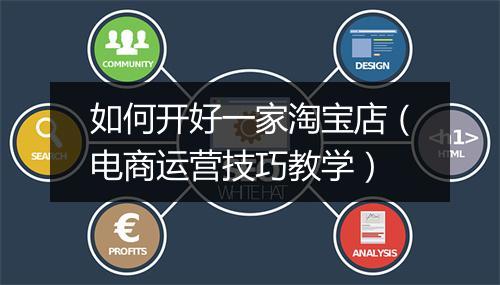 如何开好一家淘宝店（电商运营技巧教学）