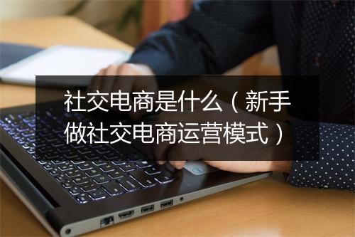 社交电商是什么（新手做社交电商运营模式）