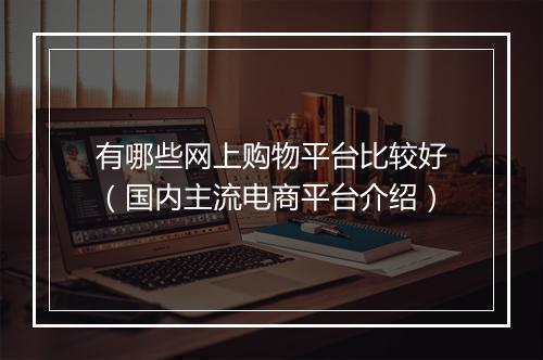 有哪些网上购物平台比较好（国内主流电商平台介绍）