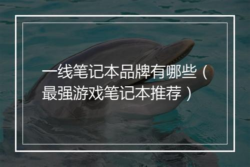 一线笔记本品牌有哪些（最强游戏笔记本推荐）