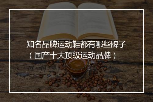 知名品牌运动鞋都有哪些牌子（国产十大顶级运动品牌）