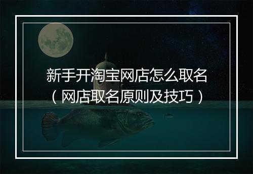 新手开淘宝网店怎么取名（网店取名原则及技巧）