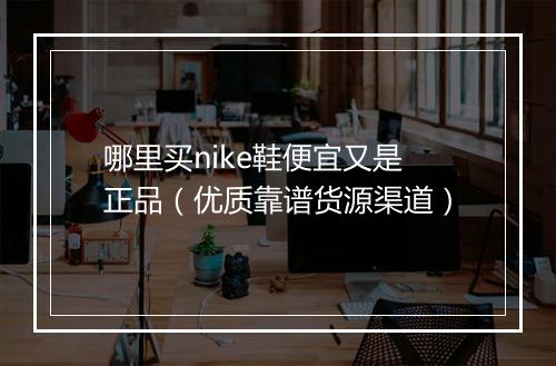 哪里买nike鞋便宜又是正品（优质靠谱货源渠道）