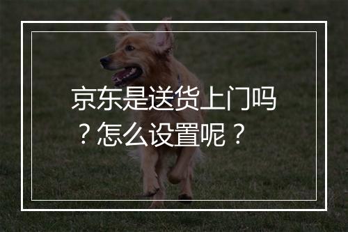 京东是送货上门吗？怎么设置呢？