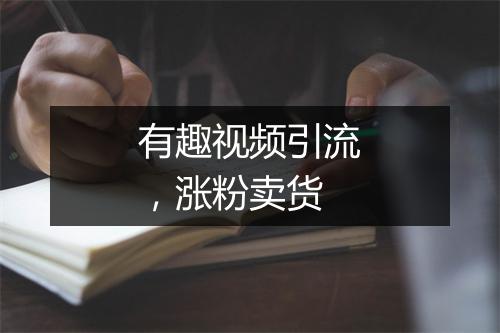 有趣视频引流，涨粉卖货