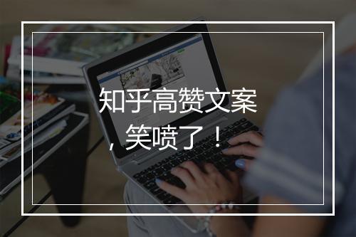 知乎高赞文案，笑喷了！