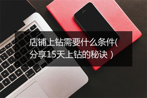 店铺上钻需要什么条件(分享15天上钻的秘诀）