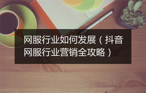网服行业如何发展（抖音网服行业营销全攻略）
