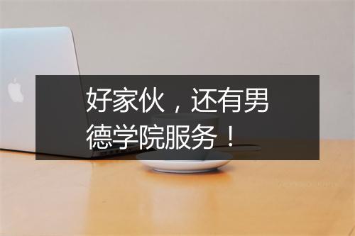 好家伙，还有男德学院服务！